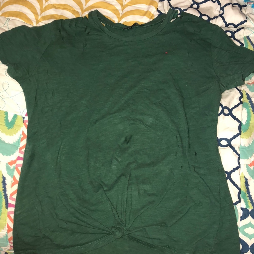 Distressed Green T-shirt